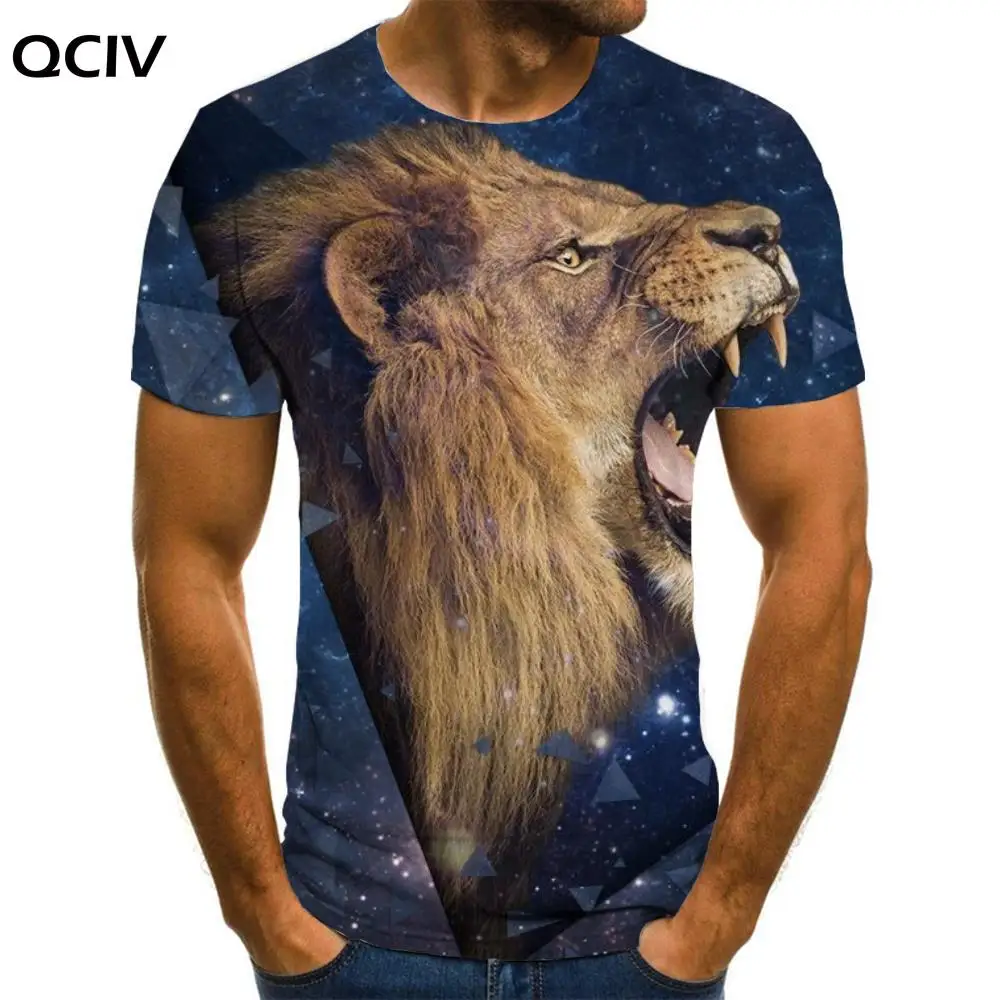 Футболка мужская с 3D-принтом льва аниме одежда животными Galaxy 3d-космический принт