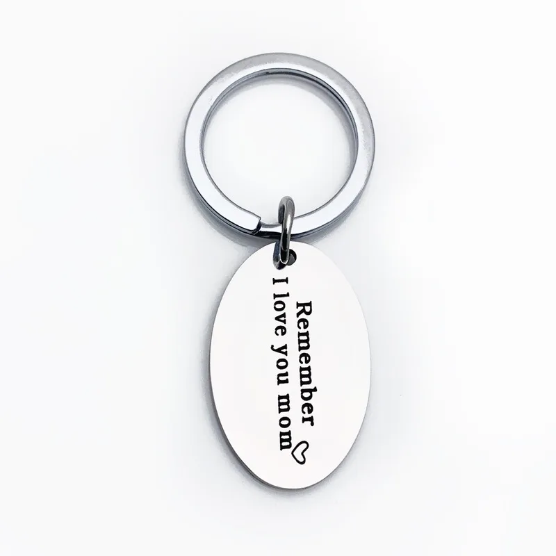 Oeinin простой брелок с надписью Remember I Love You Mum/dad цветной на День Благодарения Zin