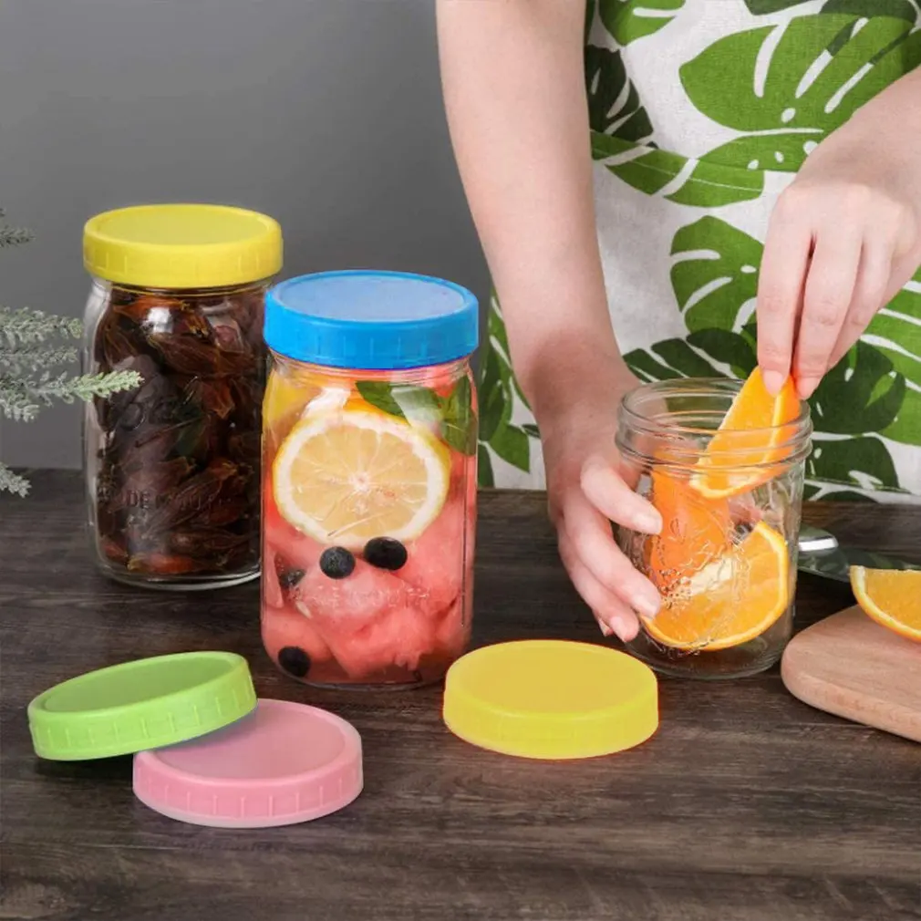

Food Grade Colored Plastic Storage Lids Suitable For Jars Leak-proof And Scratch-proof Surface Cup Sealed Lids