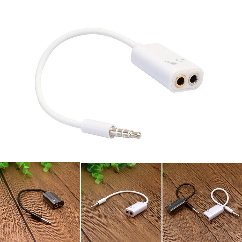 Сплиттер подключения ПК Прочный аудио кабель портативный 3 5 мм наушники микрофон