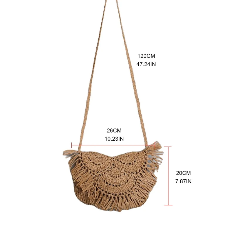 

Hobo Summer Straw Bags Tassel Small Beach Bags Rattan Woven Handbags Vacation Shoulder Crossbody Clutch for Women Girls