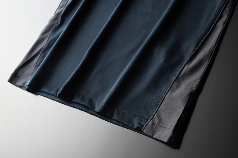 

Tencel Man Tracksuit (t-shirt+pants) Luxury Short Sleeve Splicing Design Casual Sport Male Sets Fashion Slim Mens Suits