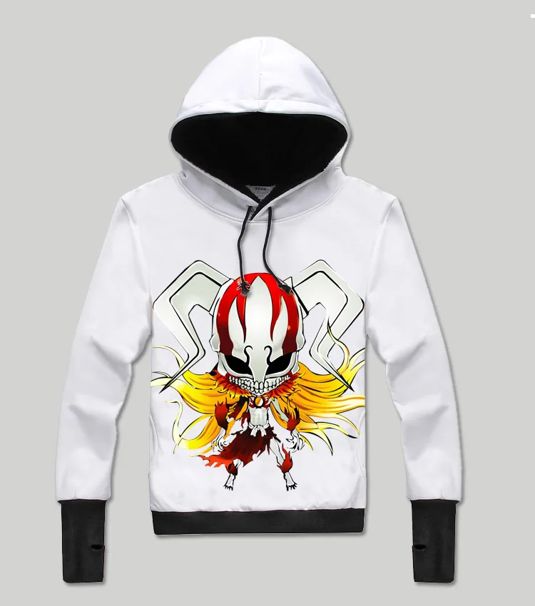 2019 зимние мужские толстовки отбеливатель пуловер аниме Kurosaki Ichigo в стиле хип-хоп