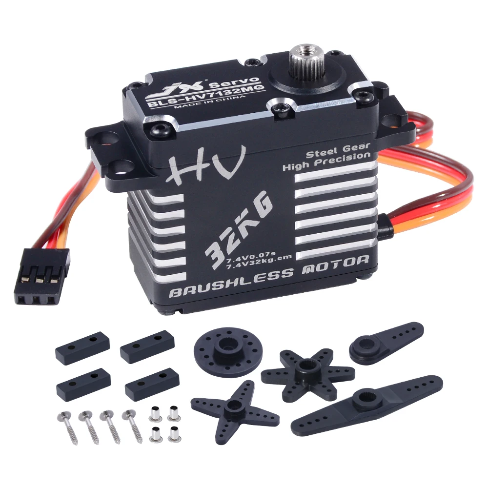 Высокоточная стальная шестерня JX, бесщеточный сервопривод с ЧПУ и алюминиевым корпусом для 1/5 RC автомобилей, багги, грузовиков, 32 кг, HV