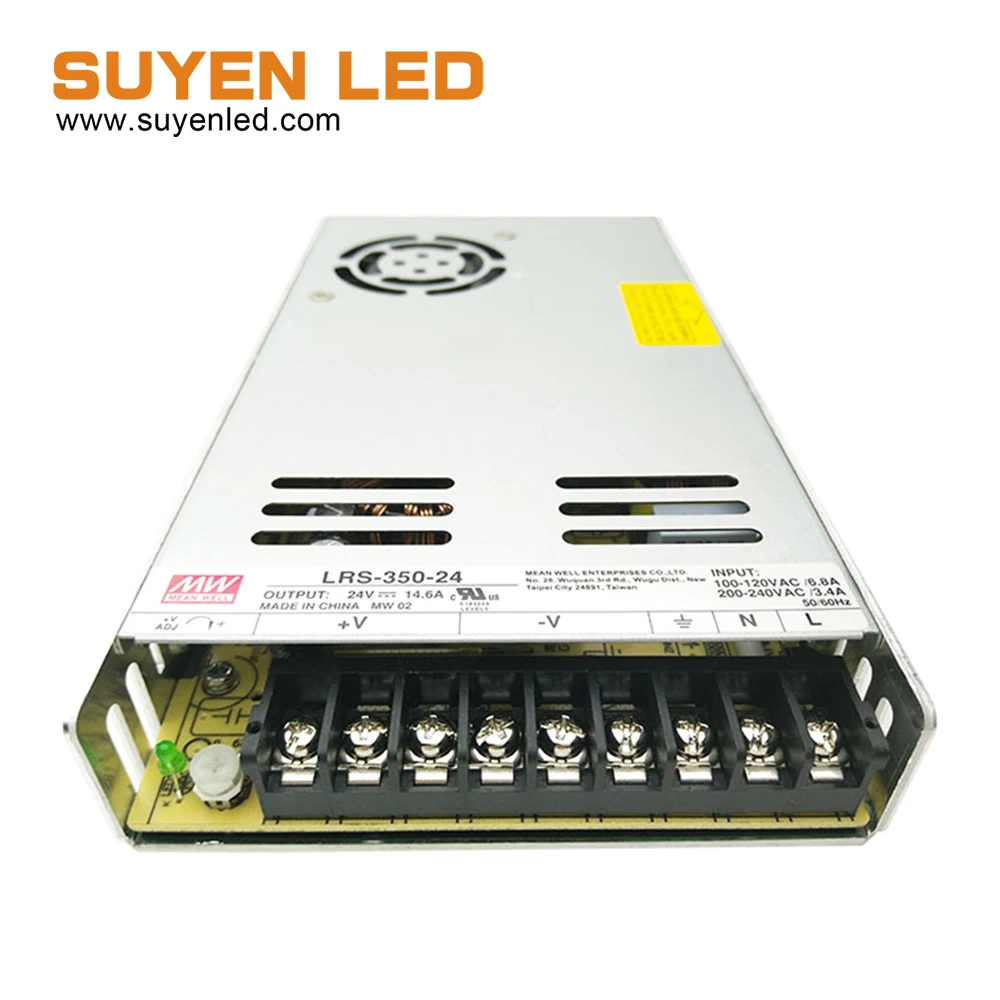 Лучшая цена 350W 24V 14.6A бренд MEAN WELL представляет Питание LRS-350-24