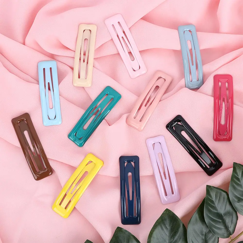 Милые разноцветные зажимы для волос с принтом мультяшным рисунком боковые