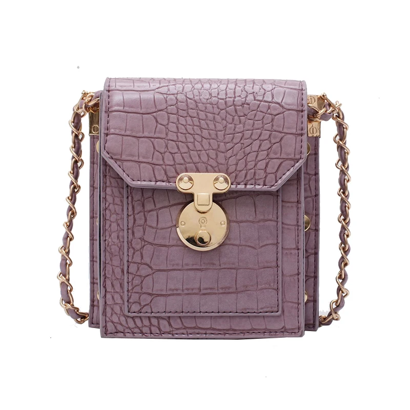 

FuAhaLu Summer new wave fashion wild shoulder messenger bag popular chain mobile phone bag for four colour bags