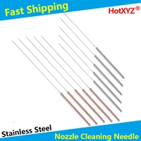 hotxyz 3d printer nozzle cleaning tool kit stainless steel needle set for mk8 e3d 3d printing accessories