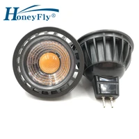 honeyfly 5pcs led mr16 gu5 3 spot lamp 3w 5w 50mm dc12v mini cob bulb with aluminum lamp cup 3000k 6000k