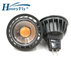 Светодиодная лампа HoneyFly MR16 GU5.3, 5 шт., 3 Вт, 5 Вт, 50 мм, 12 В постоянного тока, Миниатюрная лампа COB с яркостью 3000K, 6000K