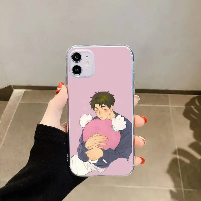 

Ushijima Wakatoshi Haikyuu volleyball Phone Case Transparent for iPhone 6 7 8 11 12 s mini pro X XS XR MAX Plus