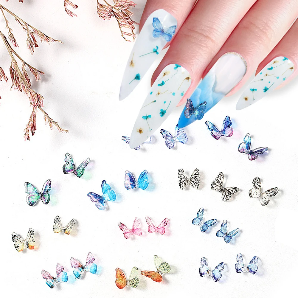 

3D Nail Art Butterfly Rhinestones Stickers Hot Sale 2Pcs Glitters Manicure Art Tools DIY Decorations Nails Manicure Nail Jewelry