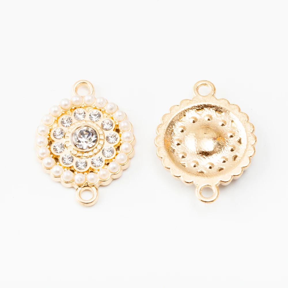 

10 шт., подвески YEPENGFEI с кристаллами в форме цветка, ювелирные изделия из сплава, аксессуары ручной работы js2158