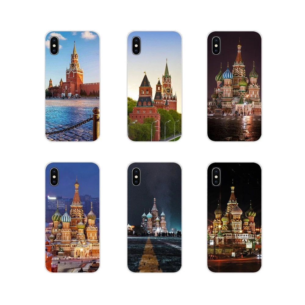 Мягкие чехлы из TPU для Huawei G7 G8 P7 P8 P9 P10 P20 P30 Lite Mini Pro P Smart Plus 2017 2018 2019 с рисунком Красной площади в Москве.