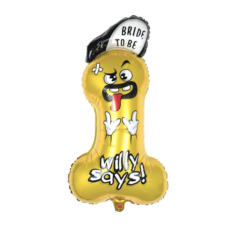 Willie шарики из фольги разных форм детская надувная грудь для пениса девичвечерние