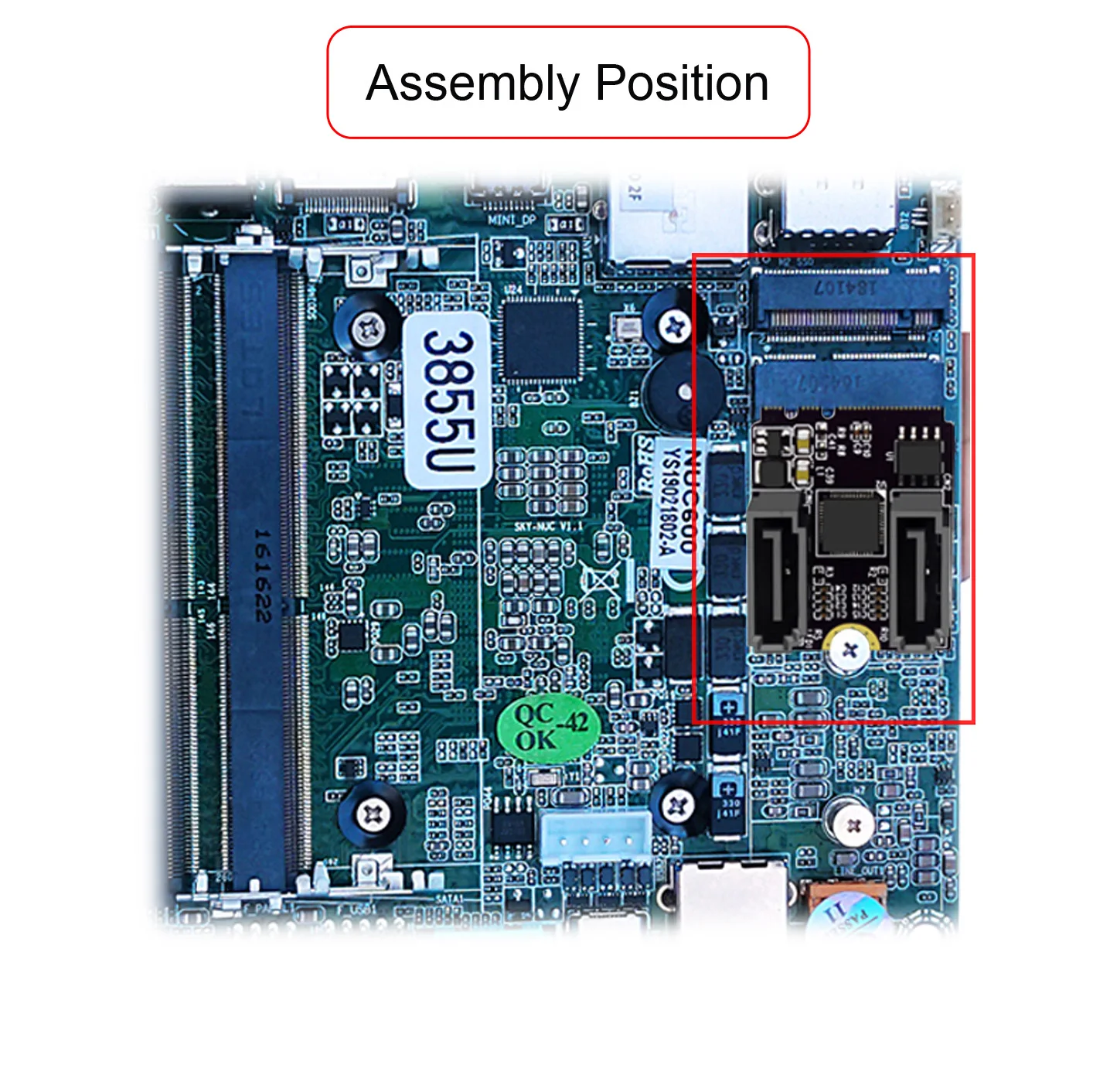 Адаптер NGFF Key A + E PCI Express на SATA 3 0 6 Гбит/с два порта | Компьютеры и офис