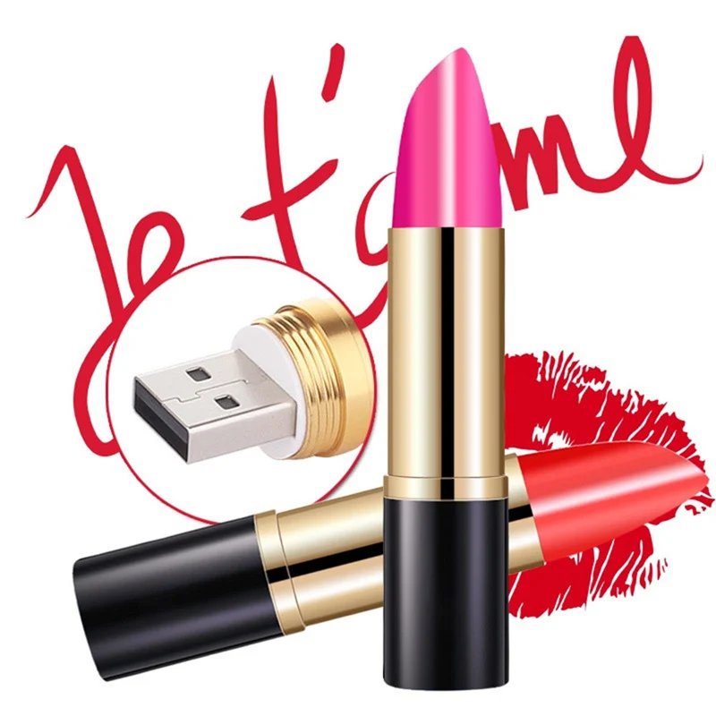 Флеш-накопитель карта памяти женская помада Usb флеш-накопитель металлическая