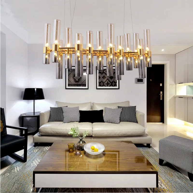 Современный блеск из блестящего Золотого Металла G4 светодиодная люстра пластина