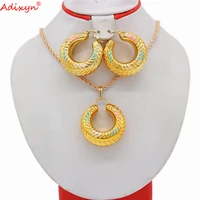 adixyn new multicolour pendant necklace earrings jewelry set african arab jewelry gifts n03231