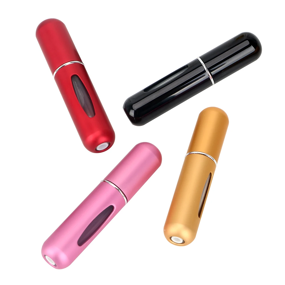 

5ml Cosmetic Container Perfume Spray Bottle Refillable Home Storage Spray Atomizer Aluminum Mini Jar