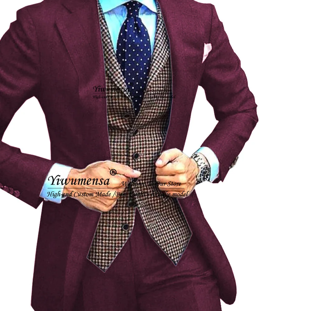 Model 7 Королевский синий пиджак с брюками свадебные костюмы для мужчин Traje Hombre 3 шт. мужской костюм на заказ костюм Homme Mariage Жених блейзер - Цвет: Model 7