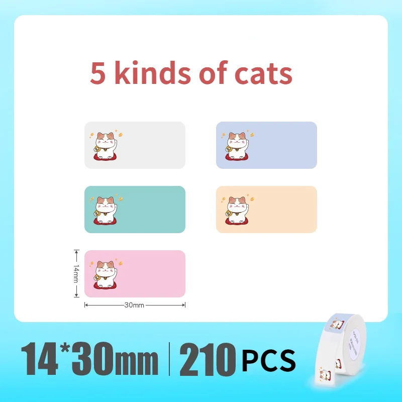 

Niimbot D11/D110 Label Printer Paper Waterproof Anti-Oil Price Label Paper Waterproof Pure Color Kawaii Label Stickers