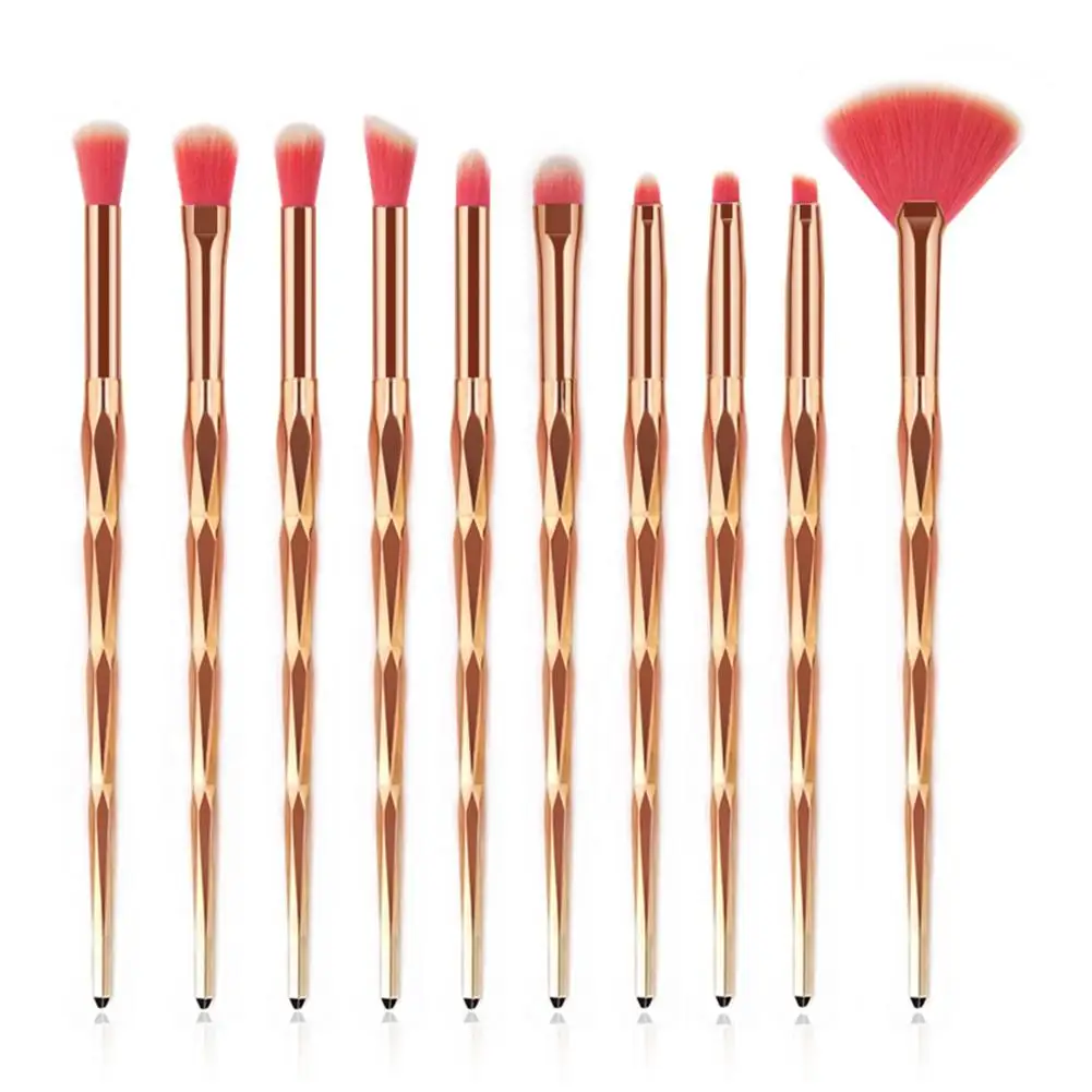 Rose gold Yiwa 10 шт. кисти для макияжа основа для макияжа Косметические Тени для бровей Кисточки для макияжа - Handle Color: Rose gold