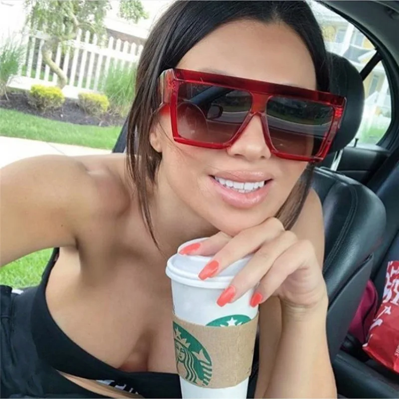 YOOSKE Квадратные Солнцезащитные очки для женщин в стиле оверсайз солнцезащитные