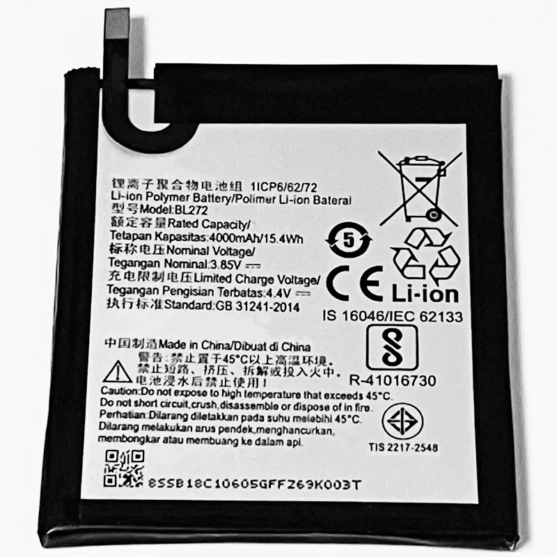 3 85 V 4000mAh BL272 для Lenovo K6 Power K33a42 аккумулятор|Аккумуляторы мобильных телефонов| |