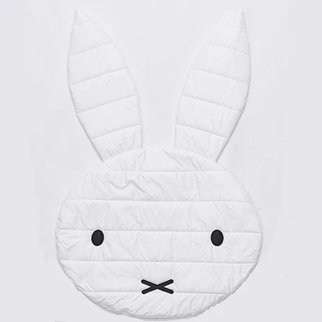 White Bunny Мультяшные животные, детские коврики для игр, коврик для малышей, детское одеяло для ползания, круглый ковер, детские игрушки для детской комнаты, реквизит для фотосессии - Цвет: White Bunny