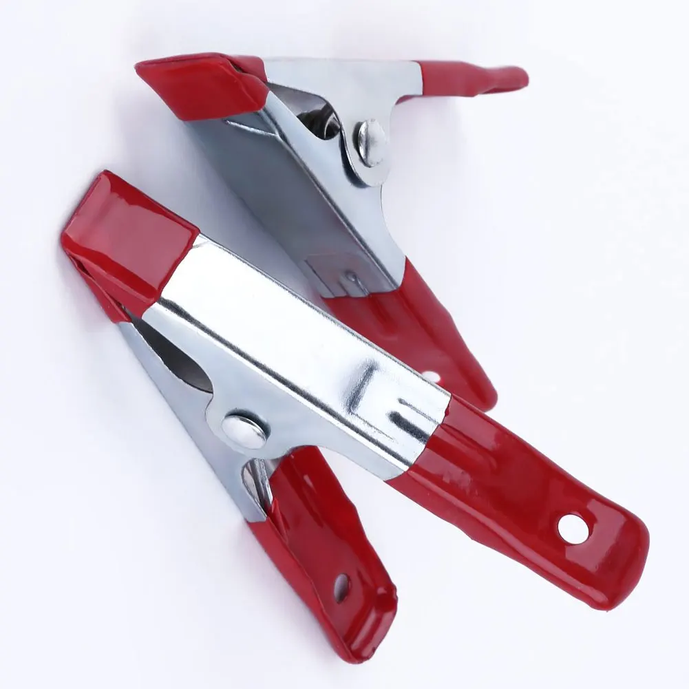 

8pcs Metal Spring Clamps 4 Inch Clip Soft Plastic Tips Grip Photos Craft Clips Tools Heavy Duty Strong Rubber Grip Spring Clip