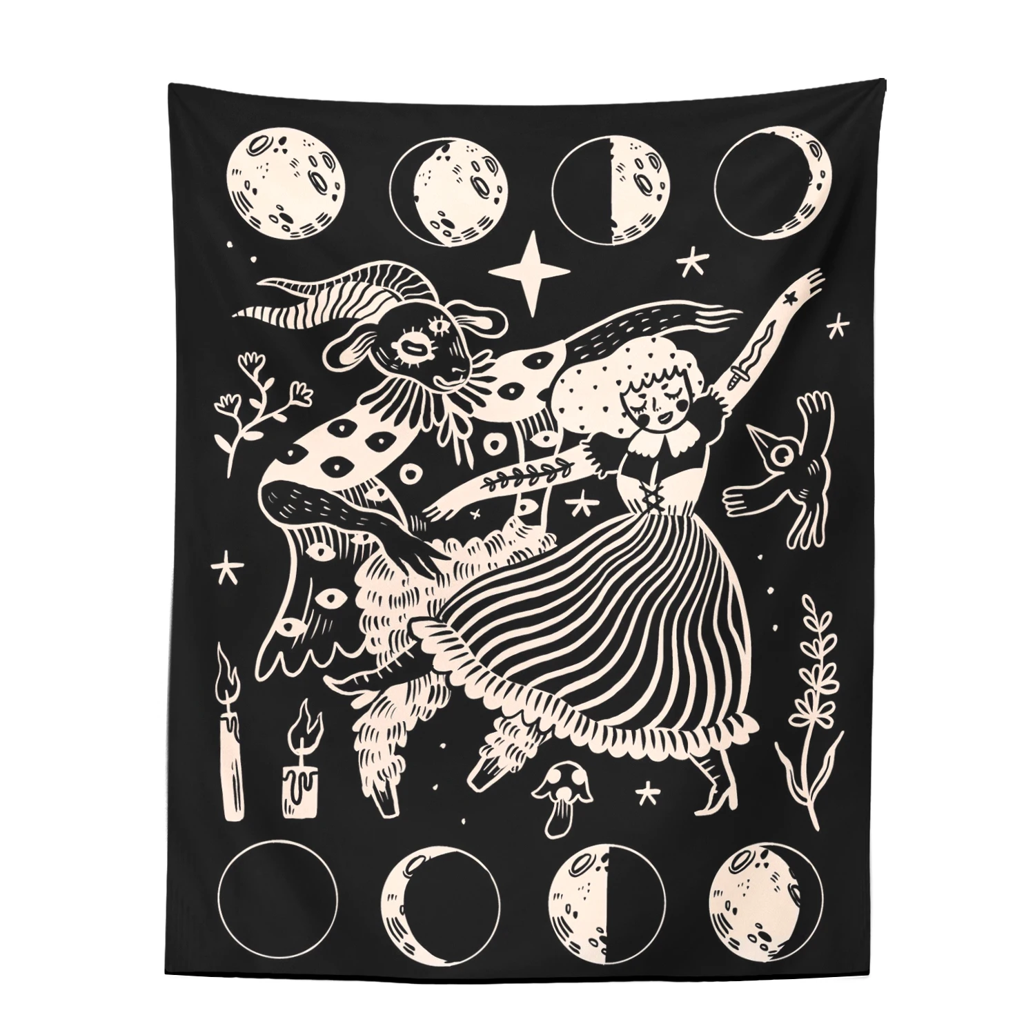 Настенная подвеска в виде черной Луны украшение для спальни гостиной | Дом и сад