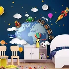 Пользовательские 3D фотообои мультфильм автомобиль Звездная Вселенная планета детская спальня детская комната украшение Настенная роспись Papel De Parede