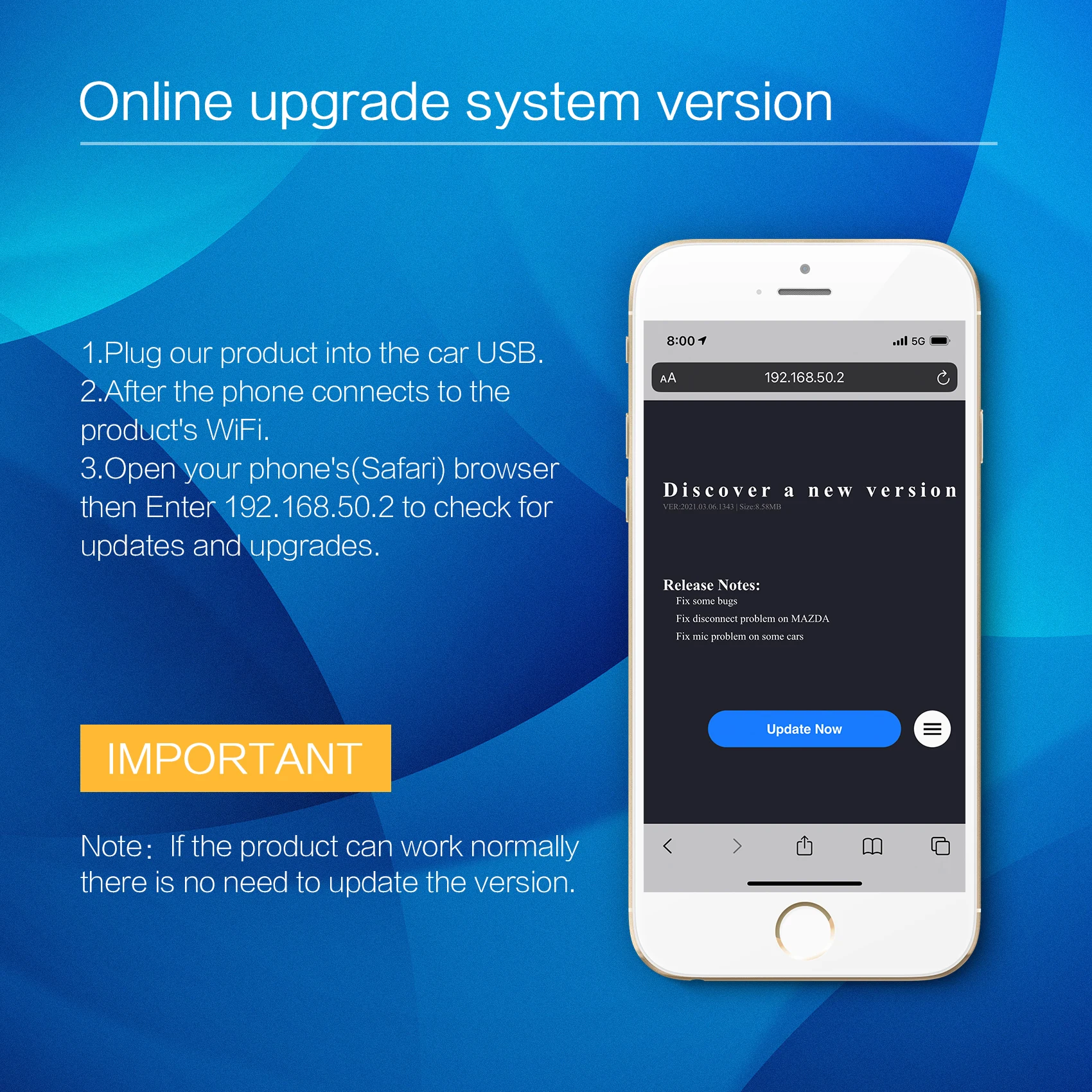 Новинка 2021 беспроводной адаптер CarPlay заводской Проводной для беспроводного