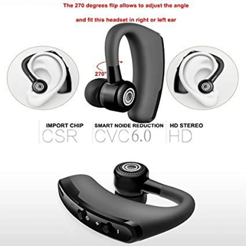 V9 беспроводные Bluetooth наушники с микрофоном голосовым управлением Беспроводная