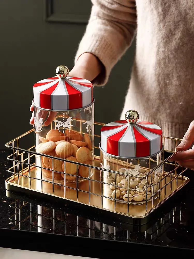 Nordic Юла Стекло уплотнение бутылка для хранения Кофе Чай конфеты из ореха