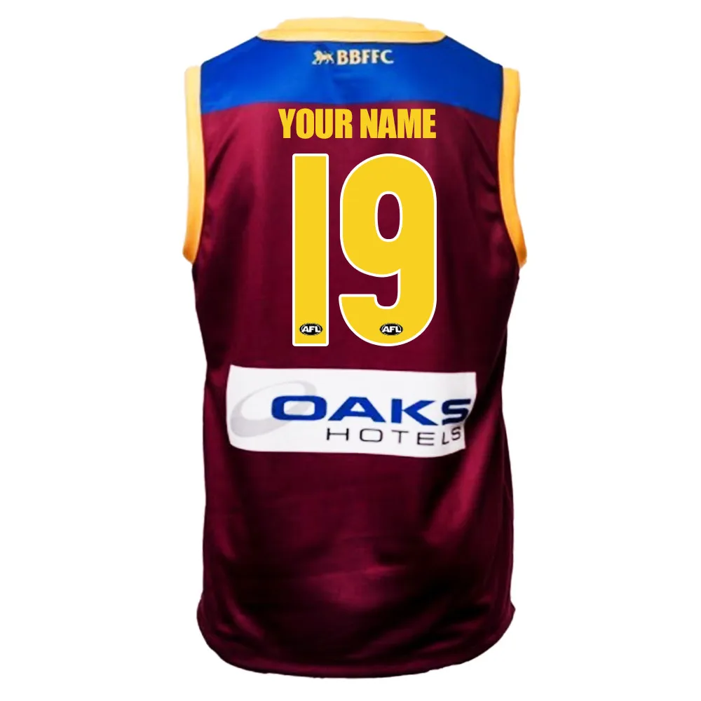 AFL BRISBANE Львы Мужская производство тайлана, размер S-3XL печать индивидуального рисунка на названия и номера Наивысшее качество; - Цвет: Print name number