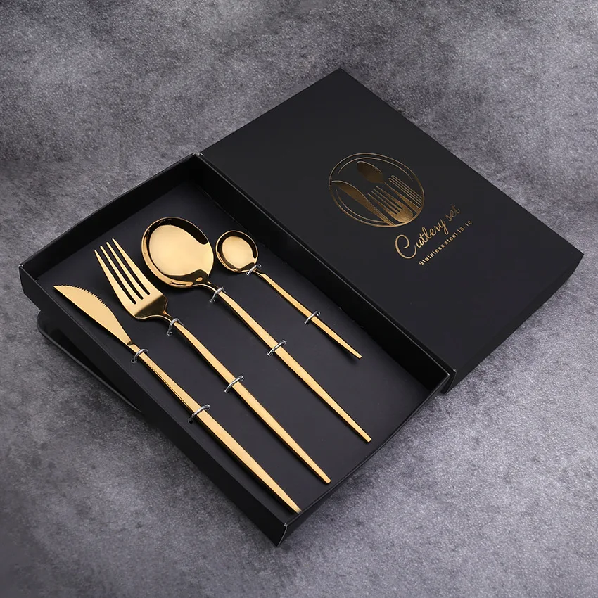 

Stainless Steel Chopsticks Western Steak Knife, Fork and Spoon Suit