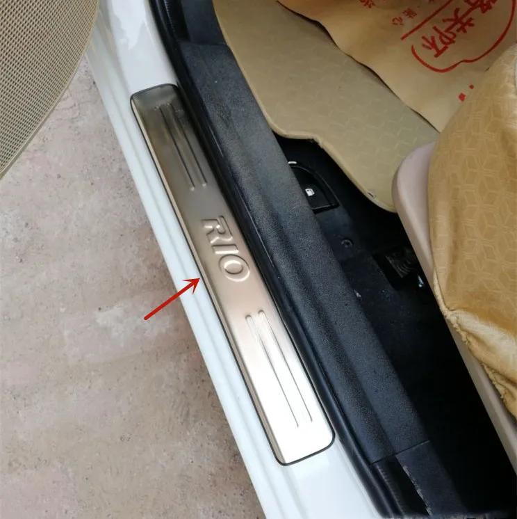 

Высококачественная защитная пластина из нержавеющей стали для KIA RIO 2005-2007, автомобильные аксессуары для защиты от царапин