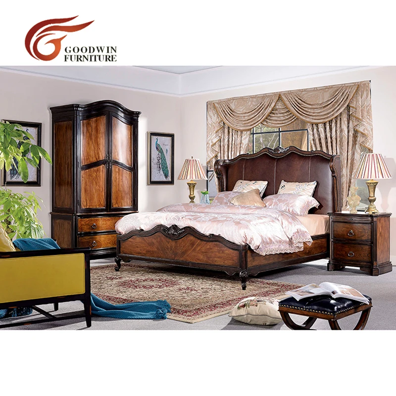 Набор мебели для спальни деревянная двуспальная кровать дизайн Комплект