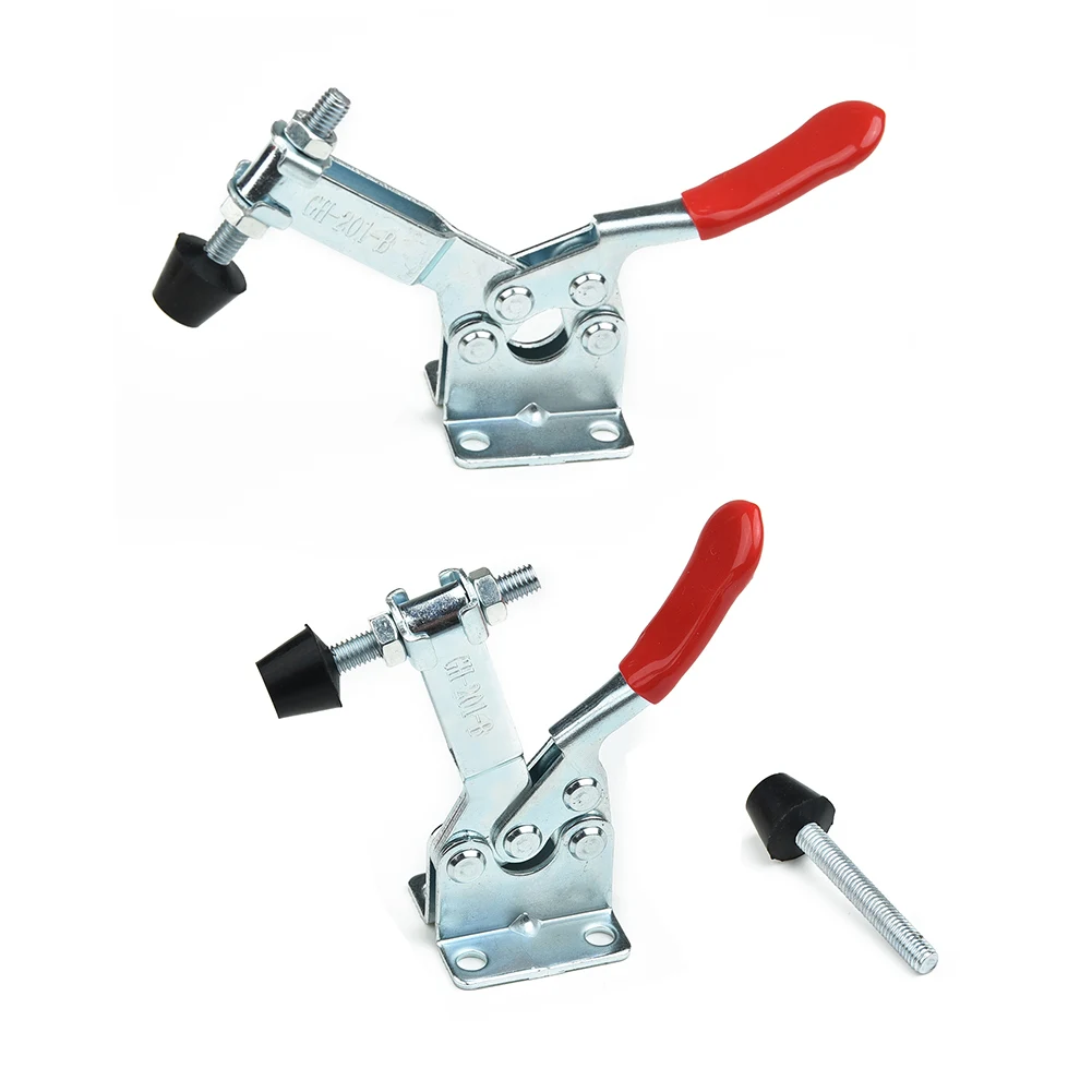

4/8pcs/set Red Toggle Clamp GH-201B 100kg Quick Release Tool Horizontal Clamps Hand New Heavy Duty Tooling Accessory