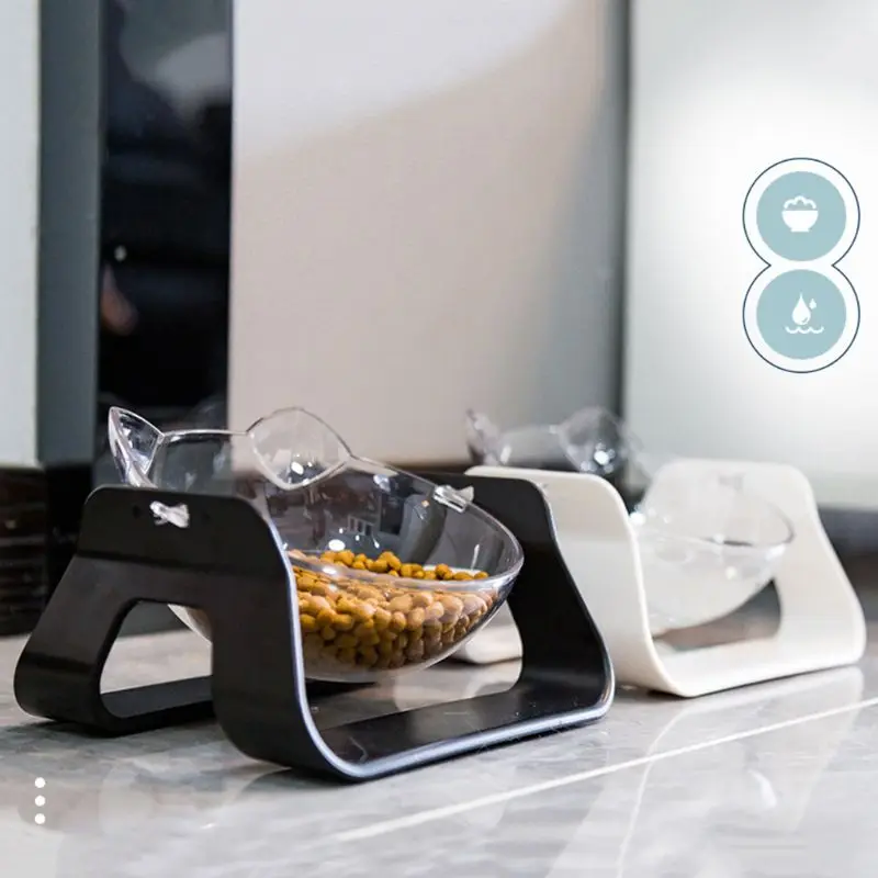 Поилка для питомцев портативная прозрачная Регулируемая миска кормления кошек с