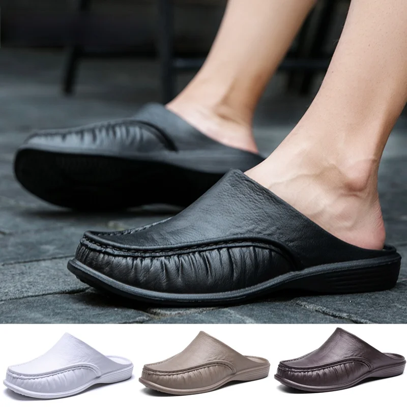 

Men EVA Slippers Slip on Flats Shoes Fashion Beach Sandals Home Shoes Size 40-47 Hiking Sandals Men Sandals