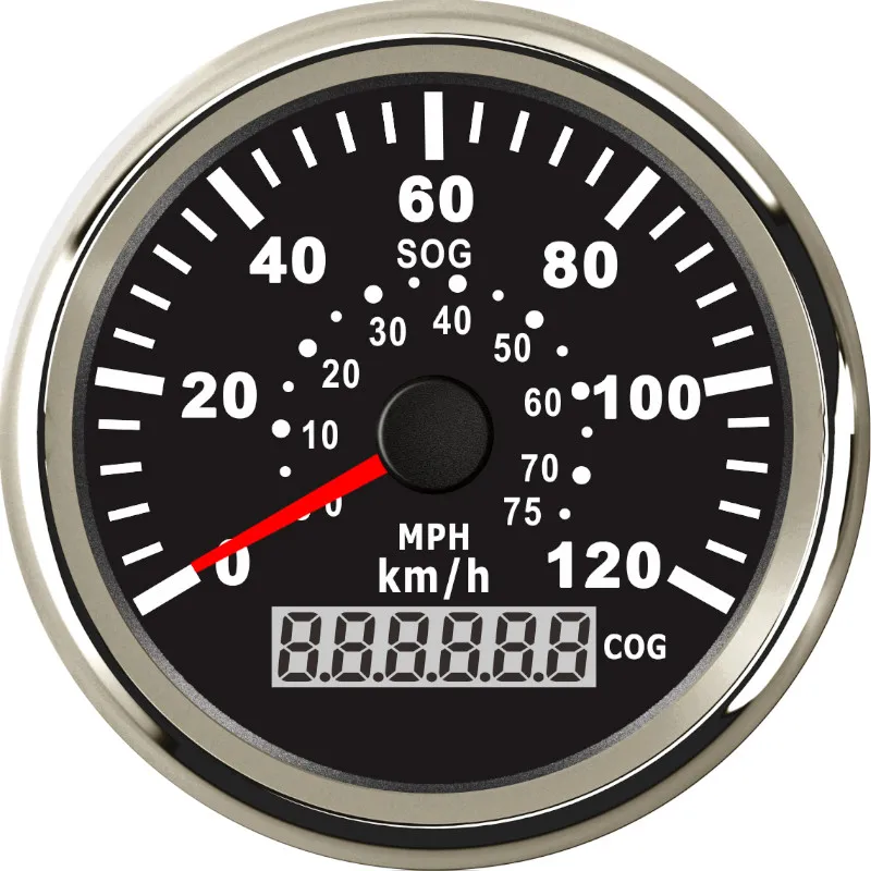 85 мм 60KMH GPS измеритель скорости одометр IP67 Водонепроницаемый 120KMH с красной