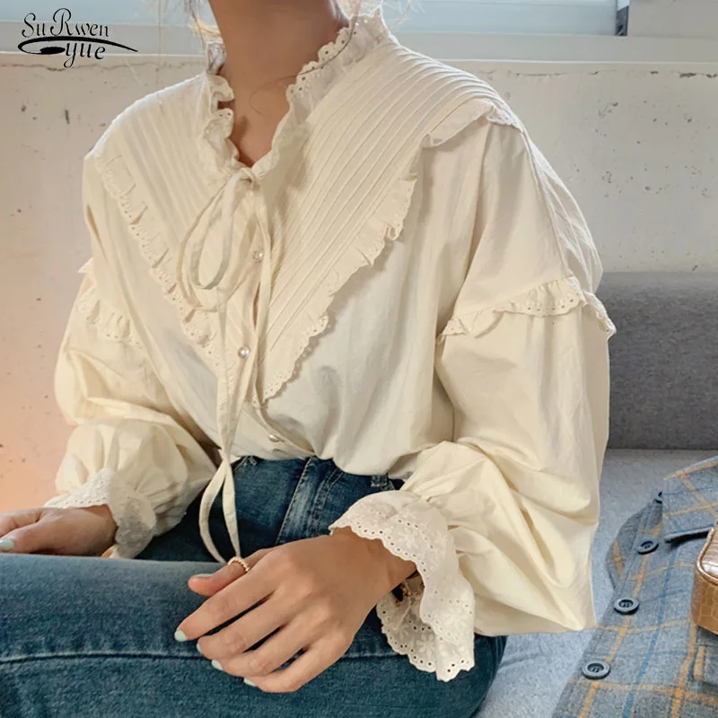 Блузы женские De Moda 2021 повседневные рубашки свободные винтажные элегантные топы в