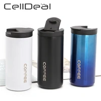 350ml500ml coffee thermos mug stainless steel double leak proof travel vacuum flask portable thermosmug sport water bottle cup