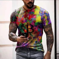 bitcoin print 3d fashion t shirt men summer casual round neck short sleeve street harajuku style oversize men clothes xxs 6xl