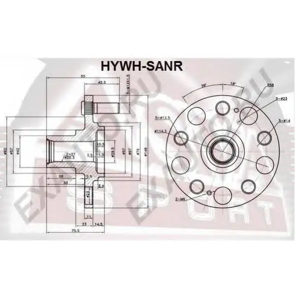 Ступица колеса с интегрированным подшипником ASVA HYWH-SANR | Автомобили и мотоциклы
