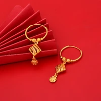 oman nigeria gold color drop earrings for womengirls gifts jewelry brass jewelry africanethiopiandubai jewelry