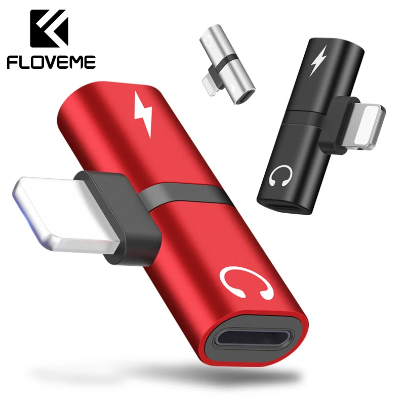 FLOVEME-Adaptador de Audio OTG para iPhone X, dispositivo de carga de Audio...